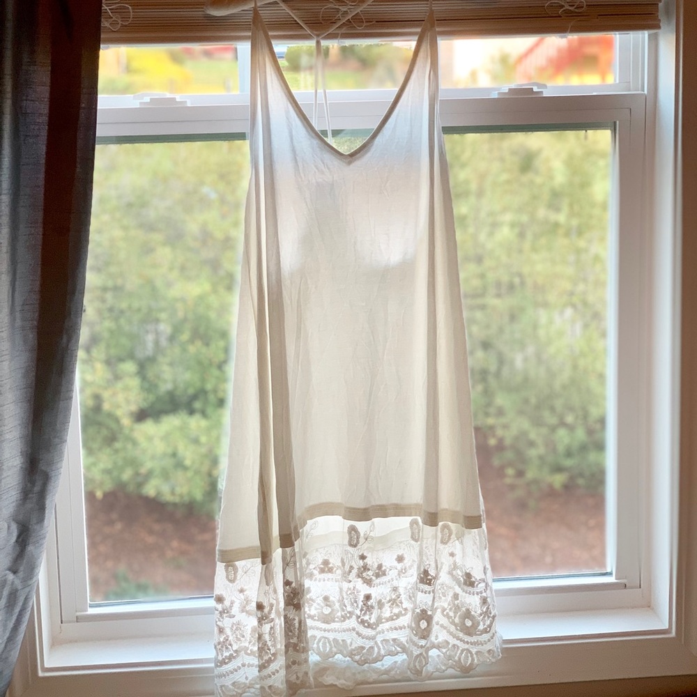 Boutique Lace Racerback Cami White